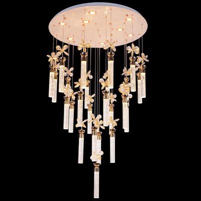 Frances Glass Hanging Chandelier 8879/25R D800xH150CM