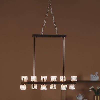 Alana Mx Fancy 12-Light Stainless Steel Chandelier