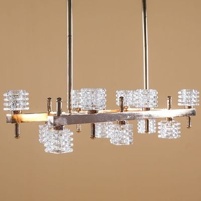 Alana Mx Fancy 12-Light Stainless Steel Chandelier