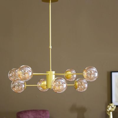 Cosmo 8-Light Steel Chandelier