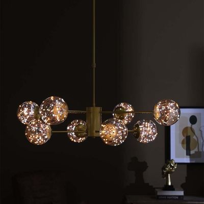 Cosmo 8-Light Steel Chandelier