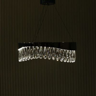 Tara Mx Crystal Led Aluminium Chandelier