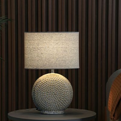 Hugo Ceramic Table Lamp 30*20*45.5Cm E27 Grey 451-1