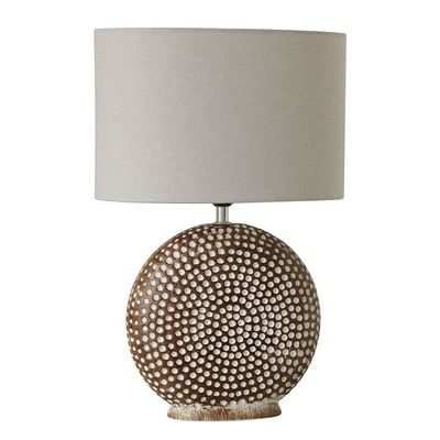 Hugo Ceramic Table Lamp 30*21*46.5Cm E27 Brown White 451-6