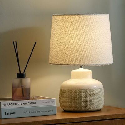 Hugo Ceramic Table Lamp 30*30*44.5Cm E14 Beige 615-3C