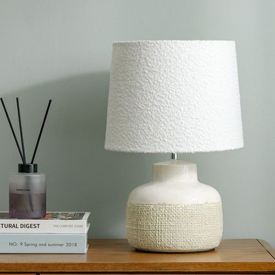 Hugo Ceramic Table Lamp 30*30*44.5Cm E14 Beige 615-3C