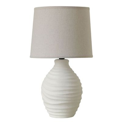 Hugo Ceramic Table Lamp 23*23*40Cm E14 White 375-5