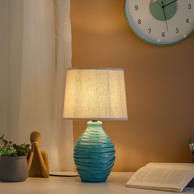 Hugo Ceramic Table Lamp - Green - 23x23x40 cm - With 2-Year Warranty 