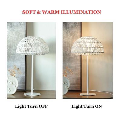 Hampton Table Lamp Metal - White - 30x53 cm - With 2-Year Warranty 
