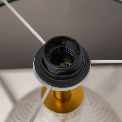 Hampton Table Lamp Metal - Clear - 30x52 cm