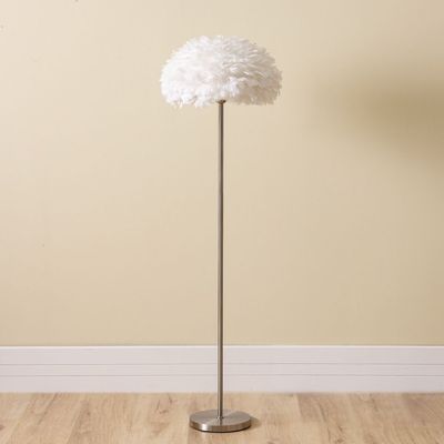 Hampton Floor Lamp - Silver/White - 155 cm - With 2-Year Warranty