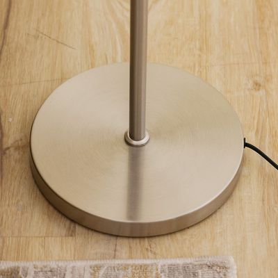 Hampton Floor Lamp - Silver/White - 155 cm - With 2-Year Warranty