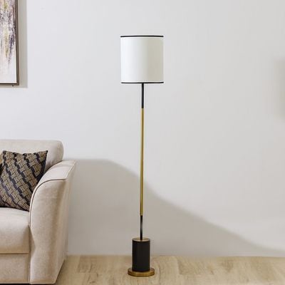 Hampton Metal Floor Lamp - Gold/Black - 28x157 cm - With 2-Year Warranty