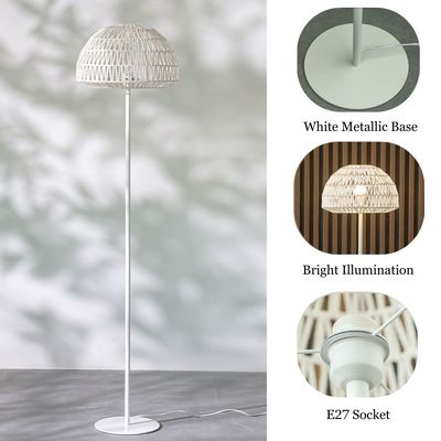 Hampton Metal Floor Lamp - White - 39x159 cm
