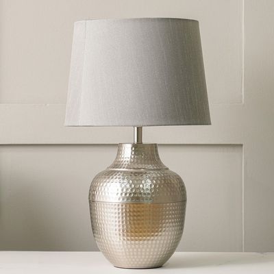 Hampton Table Lamp Metal E27 Silver 33X53Cm H Gs-2304012A