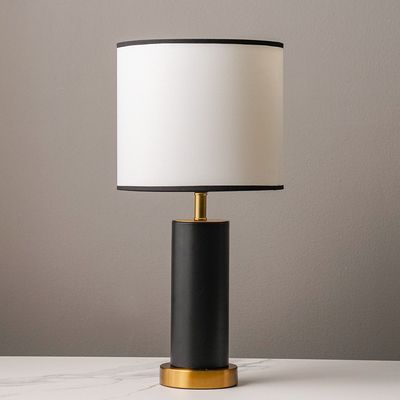 Hampton Metal Table Lamp - Black - 23x43 cm - With 2-Year Warranty