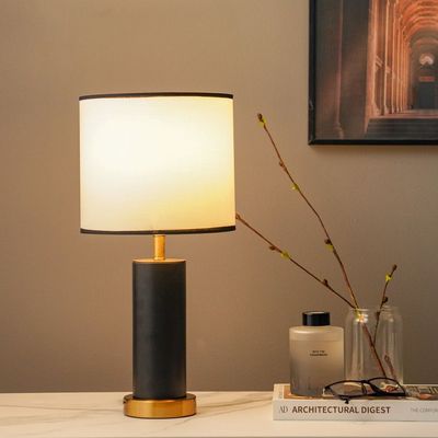 Hampton Metal Table Lamp - Black - 23x43 cm - With 2-Year Warranty