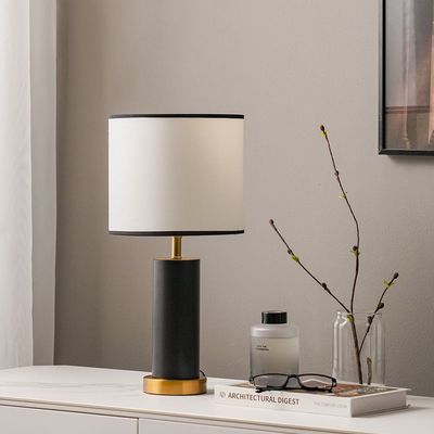 Hampton Metal Table Lamp - Black - 23x43 cm - With 2-Year Warranty