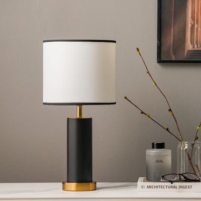 Hampton Metal Table Lamp - Black - 23x43 cm - With 2-Year Warranty