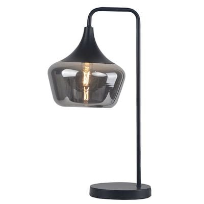 Bella Glass Table Lamp Smoke/Black 22X22X52Cm Tl23607