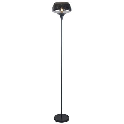 Bella Glass Floor Lamp Smoke/Black 30.5X30.5X176Cm Tor23607