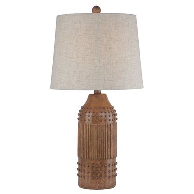 Hugo Poly Resin Table Lamp Brown L33Cm  X W 33Cm X H61Cm Tl25128