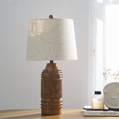 Hugo Poly Resin Table Lamp Brown L33Cm  X W 33Cm X H61Cm Tl25128