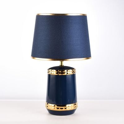 Hugo Ceramic Table Lamp 30X30X47 E27 Blue Wt1107