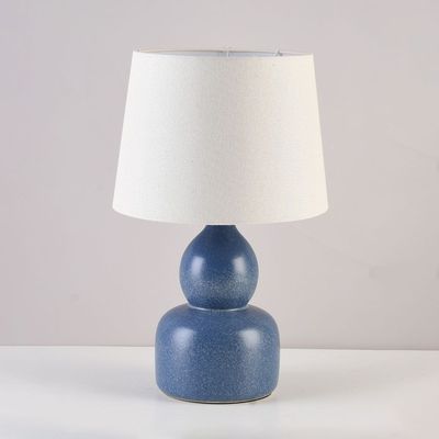 Hugo Ceramic Table Lamp 28X28X44.5 E27 Blue Wt23326