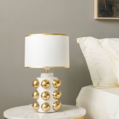 Hugo Ceramic Table Lamp 28X28X47 E27 White Wt23217