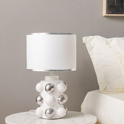 Hugo Ceramic Table Lamp 28X28X47 E27 White Wt23224