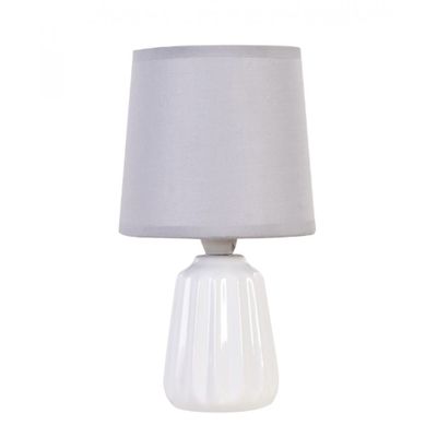 Hugo Ceramic Table Lamp 13X13X23 E14 Grey Wt1211