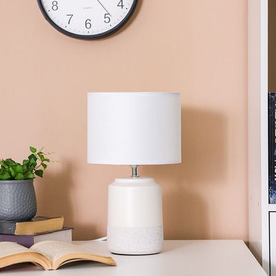 Hugo Ceramic Table Lamp 20X20X36 E14 White Wt23359