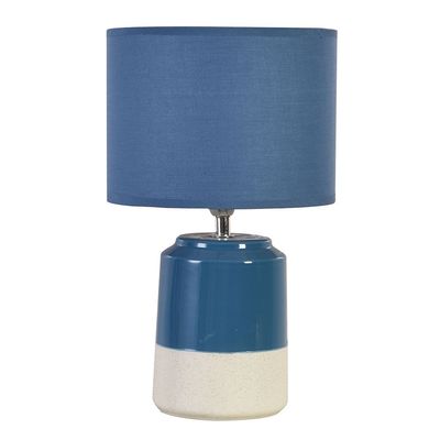 Hugo Ceramic Table Lamp 20X20X36 E14 Blue Wt23357