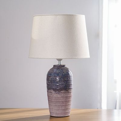 Hugo Ceramic Table Lamp - Blue - With 2-Year Warranty - 30x30x49 cm