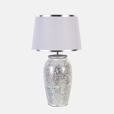 Hugo Ceramic Table Lamp 30X30X53 E27 Silver Wt23211