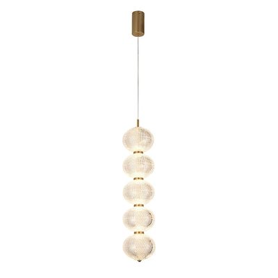 Rochelle Pendant Acrylic+Metal D13X60Xh100 Led Copper A6900/1H