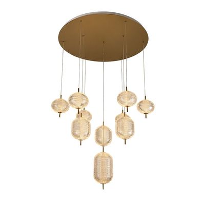 Rochelle Chandelier Acrylic+Metal D80Xh100 Led Copper A6900/10H