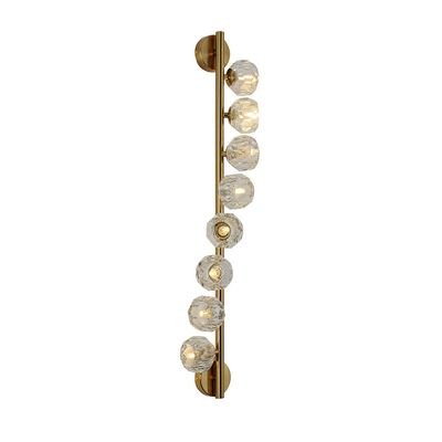 Delfina Wall Bracket Metal+Crystal 80X18Xh120 G9 Antique Brass 39271