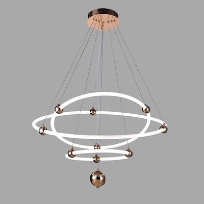 Renzo LED chandelier  L85 Wx85 Hx12 Led Gold+White B1027