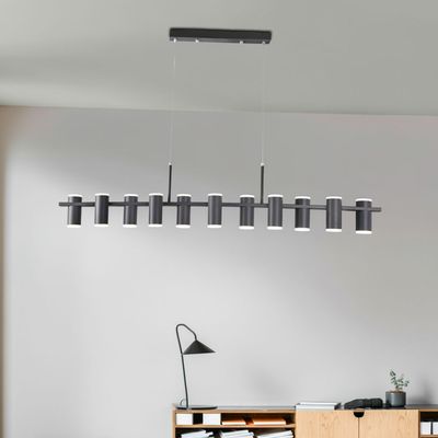 Luca LED Pendant Chandelier - Metal+Acrylic - L103xW54xH34 - Grey - With 2-Year Warranty