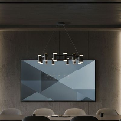 ثريا معلقة ليد لوكا - معدن + أكريليك - طول ٨٠ × عرض ٨٠ × ارتفاع ١٥ سم - رمادي - مع ضمان لمدة عامين