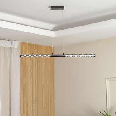 Rocco Pendant Metal+Acrylic L83 Xw54 Xh22 Led Black Bh1038