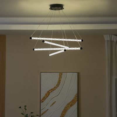 Rocco Chandelier L82 Xw21 Xh10 Led Black Bh1040