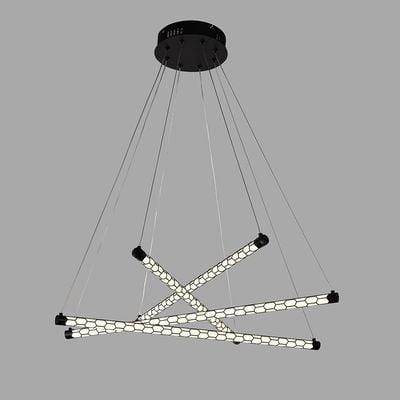 Rocco Chandelier L82 Xw21 Xh10 Led Black Bh1040