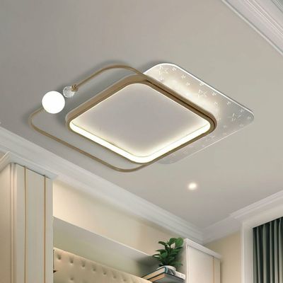 Elza LED Flushmount - Metal+Acrylic - Gold - L50xW50 xH10