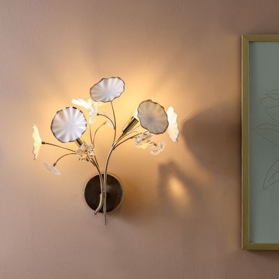 Roma 2-Light Wall Bracket - White/Gold - With 2-Year Warranty