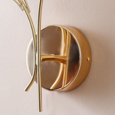 Roma 2-Light Wall Bracket - White/Gold - With 2-Year Warranty