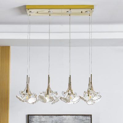 Roma LED Chandelier - Ceramic+Metal+Crystal - D60xH120xW60 - Golden 