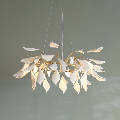 Cecilia Chandelier Ceramic+Metal D60 Xh120X W60 E14 Golden 7172-8Pr